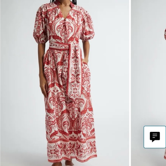 Farm Rio 
FARM Rio Tropical Cameo Puff Sleeve Cotton Maxi Dress in XS - Picture 4 of 6